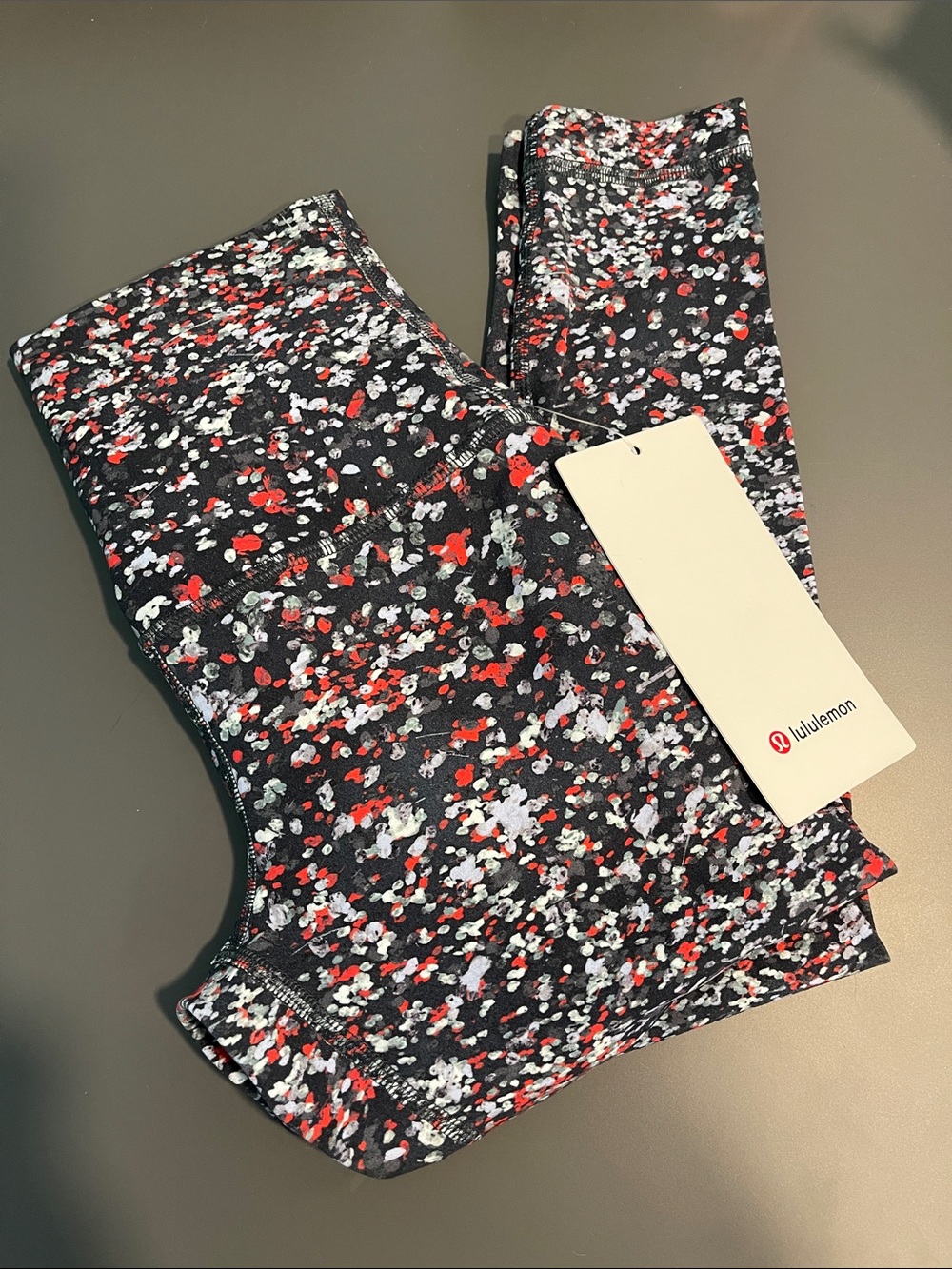 Lululemon Align HR Legging Black with Red & White Speckle High-Rise Jeggings